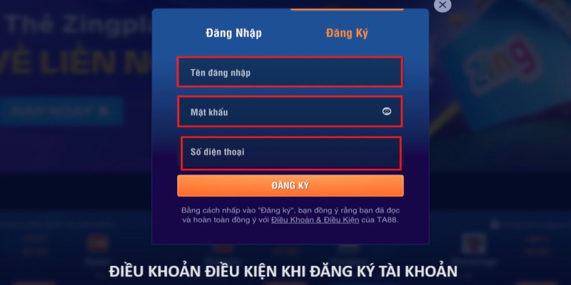 Điều khoản TA88 khi đăng ký tài khoản